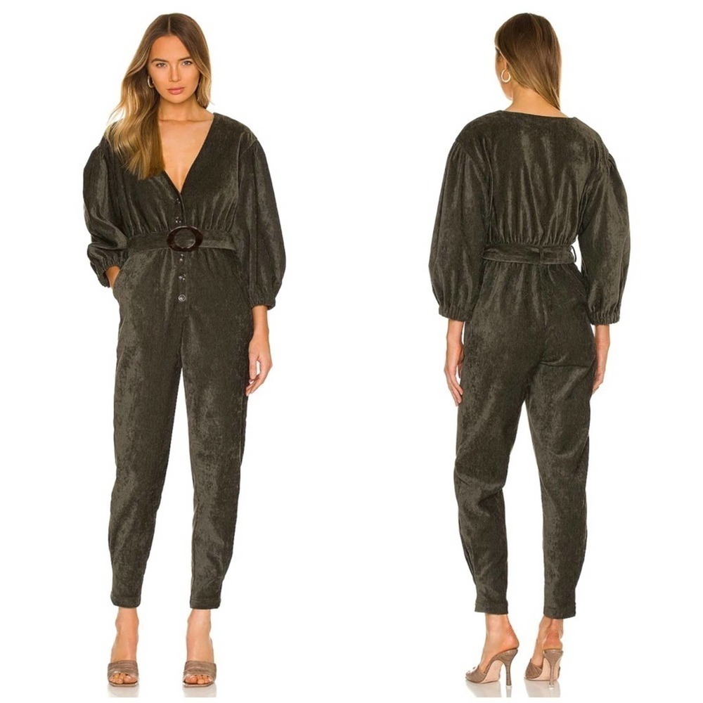❤️Tularosa Meira Corduroy Jumpsuit Olive Green Size XS